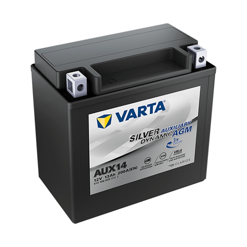 VARTA AUX14 AGMバッテリー 12V 13Ah Varta 12V 13Ah Auxiliary Battery AGM - Battery World