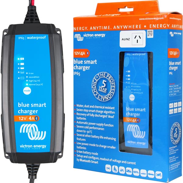 REDFLEET  VICTRON BLUE SMART IP65 CHARGER 12V 4A, Power Management Systems