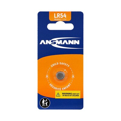 Ansmann LR54 1.5V Alkaline Button Cell Blister of 1 (V10GA/LR1130 ...
