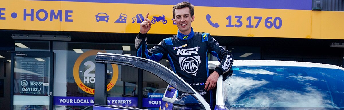 Kody Garland outside Battery World Auburn